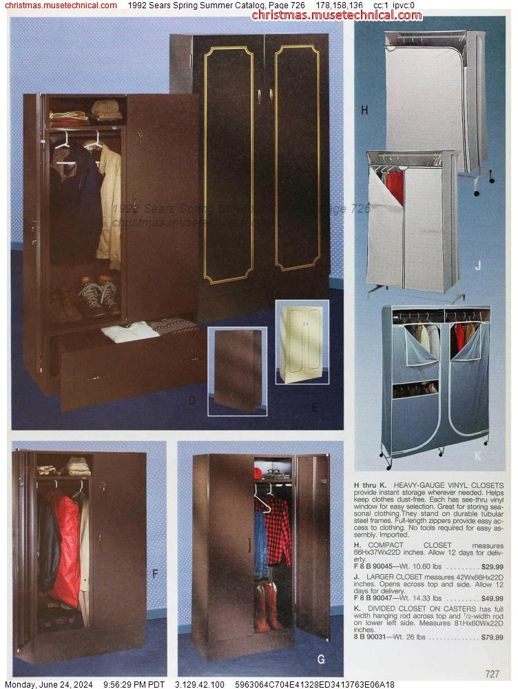 1992 Sears Spring Summer Catalog, Page 726
