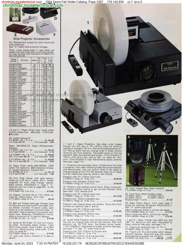 1984 Sears Fall Winter Catalog, Page 1097