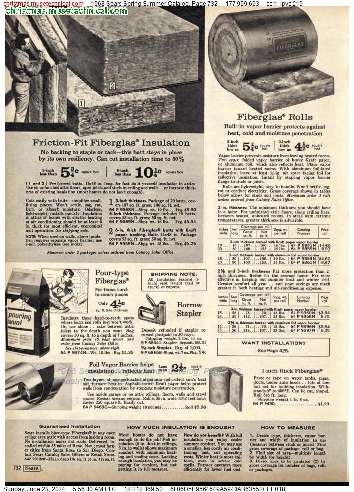 1968 Sears Spring Summer Catalog, Page 732