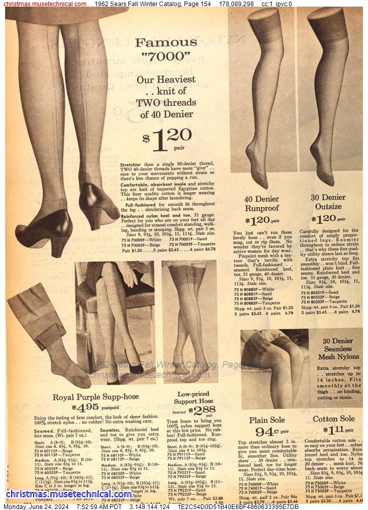 1962 Sears Fall Winter Catalog, Page 154