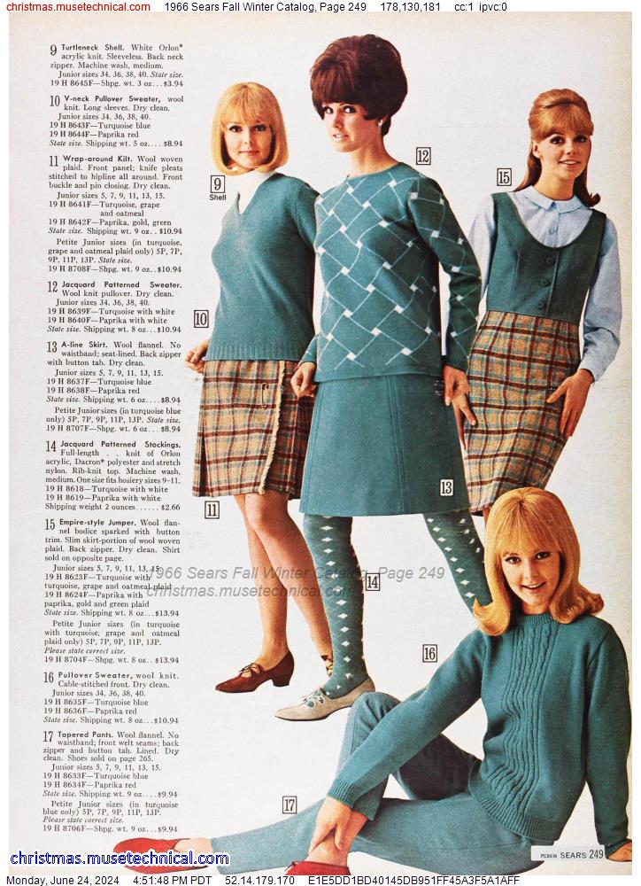 1966 Sears Fall Winter Catalog, Page 249