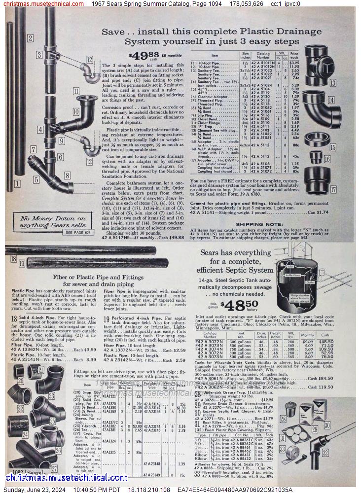 1967 Sears Spring Summer Catalog, Page 1094