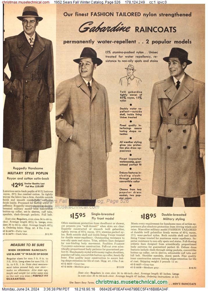 1952 Sears Fall Winter Catalog, Page 526