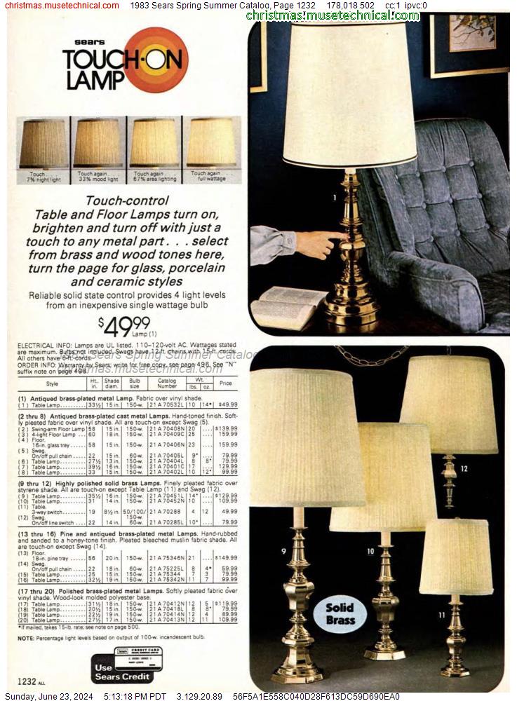 1983 Sears Spring Summer Catalog, Page 1232