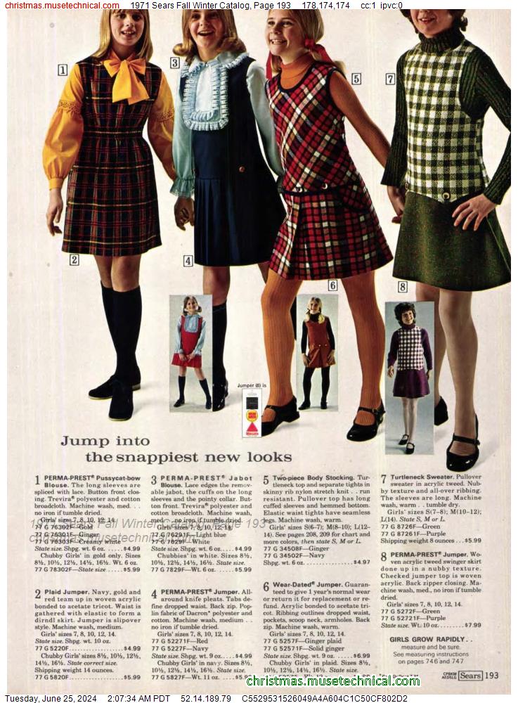 1971 Sears Fall Winter Catalog, Page 193