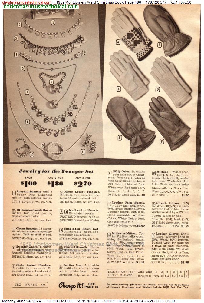 1959 Montgomery Ward Christmas Book, Page 186