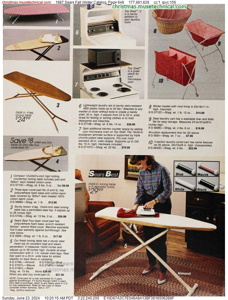 1987 Sears Fall Winter Catalog, Page 648
