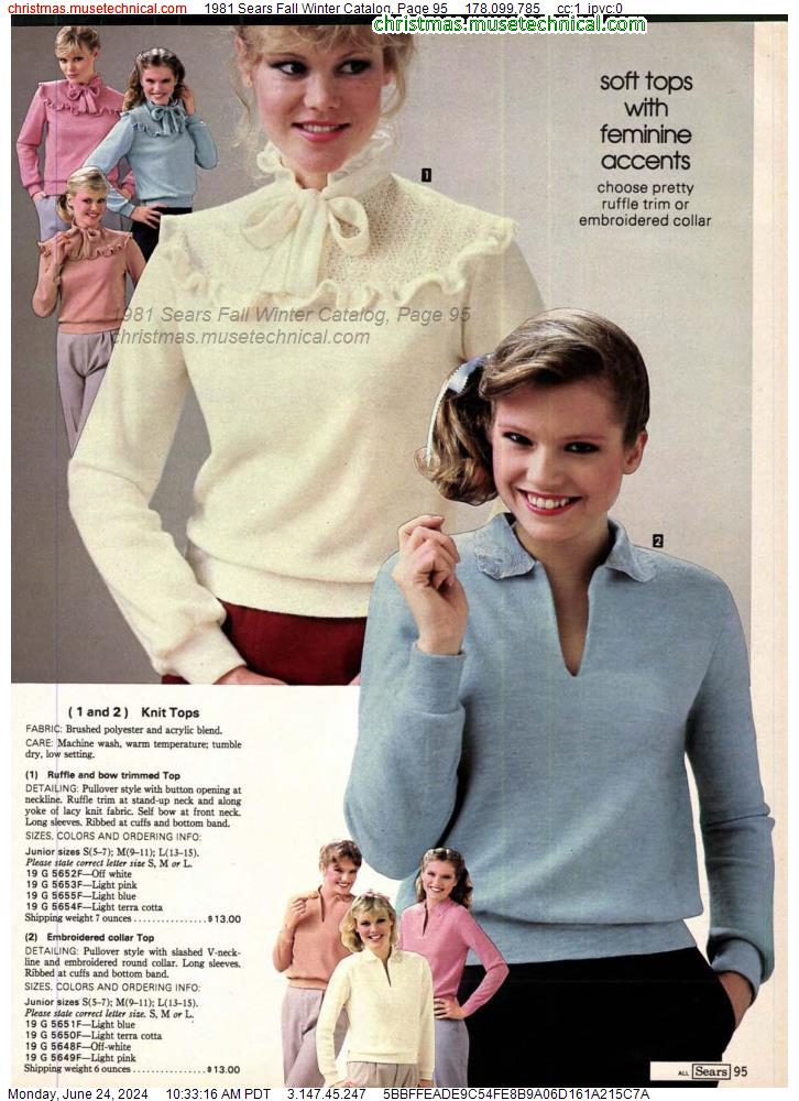1981 Sears Fall Winter Catalog, Page 95