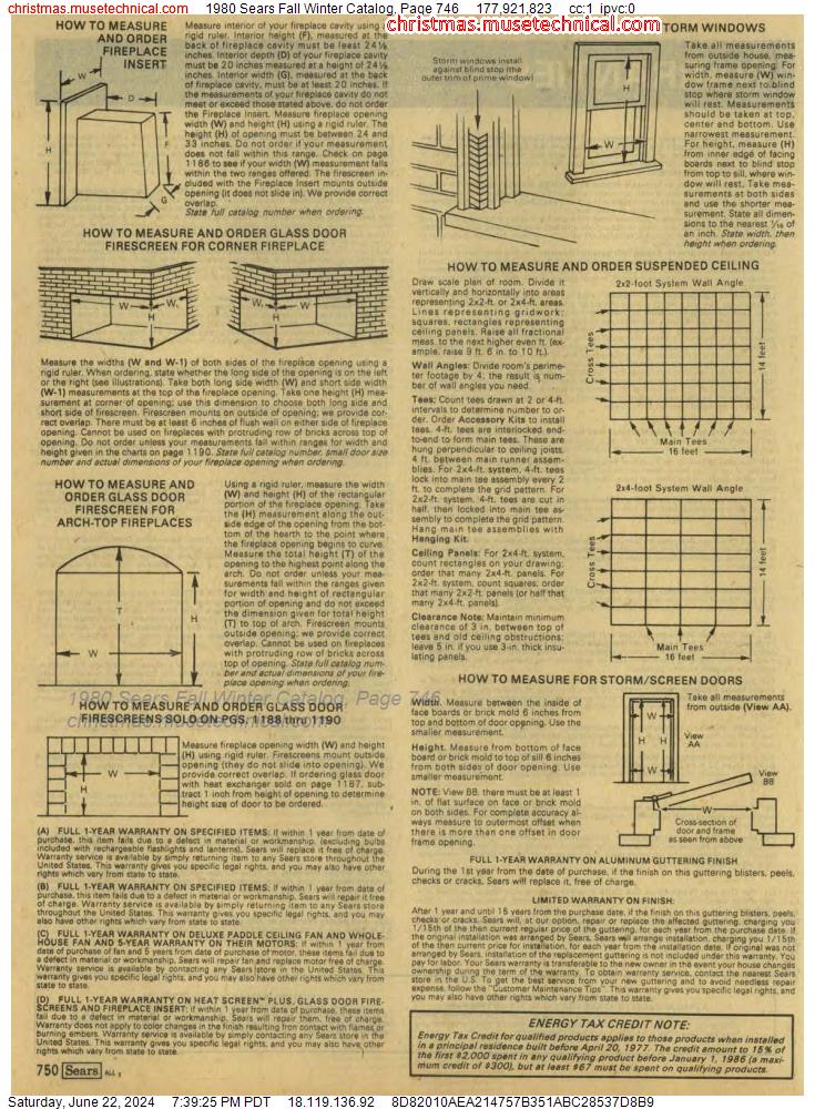 1980 Sears Fall Winter Catalog, Page 746