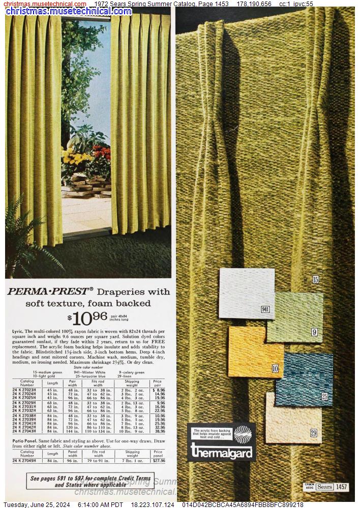 1972 Sears Spring Summer Catalog, Page 1453