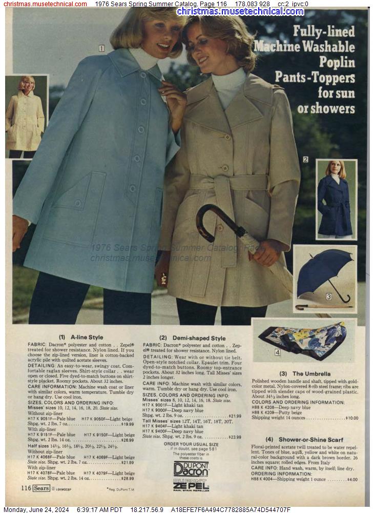 1976 Sears Spring Summer Catalog, Page 116