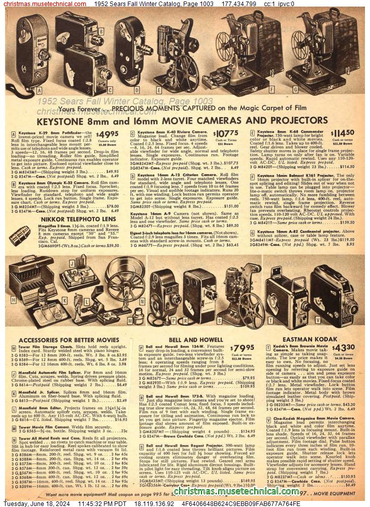 1952 Sears Fall Winter Catalog, Page 1003