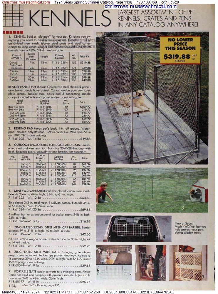 1991 Sears Spring Summer Catalog, Page 1138