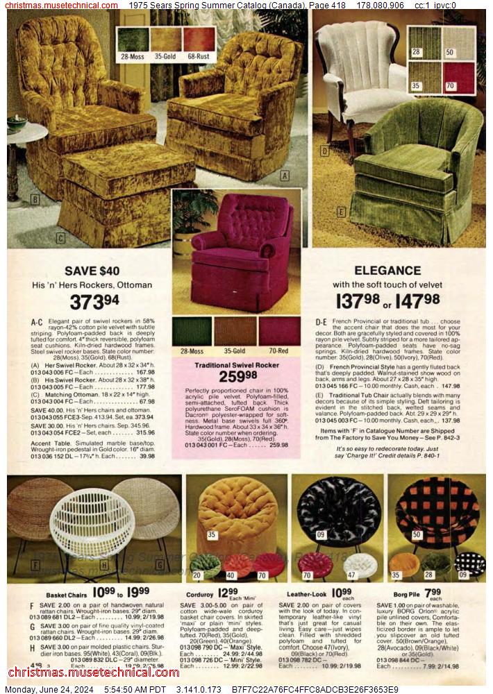 1975 Sears Spring Summer Catalog (Canada), Page 418