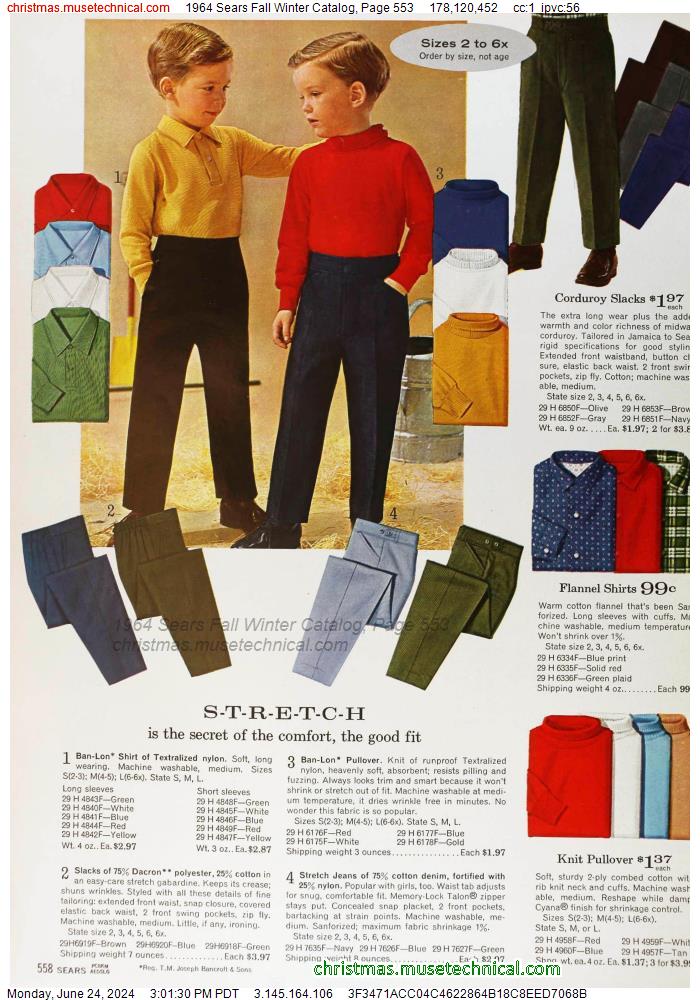 1964 Sears Fall Winter Catalog, Page 553