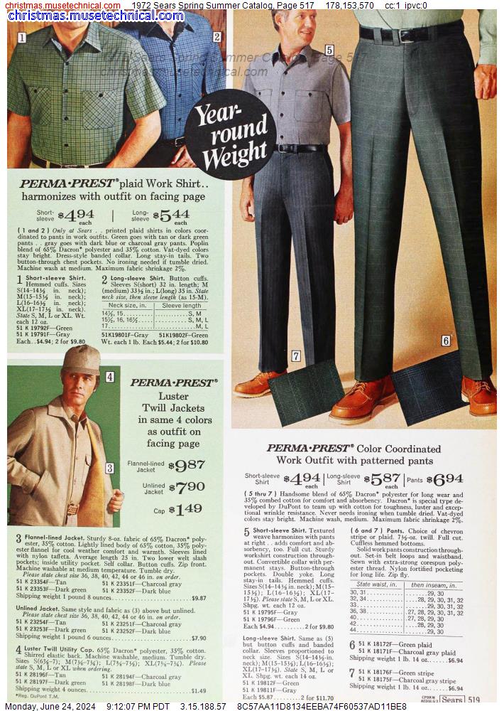 1972 Sears Spring Summer Catalog, Page 517