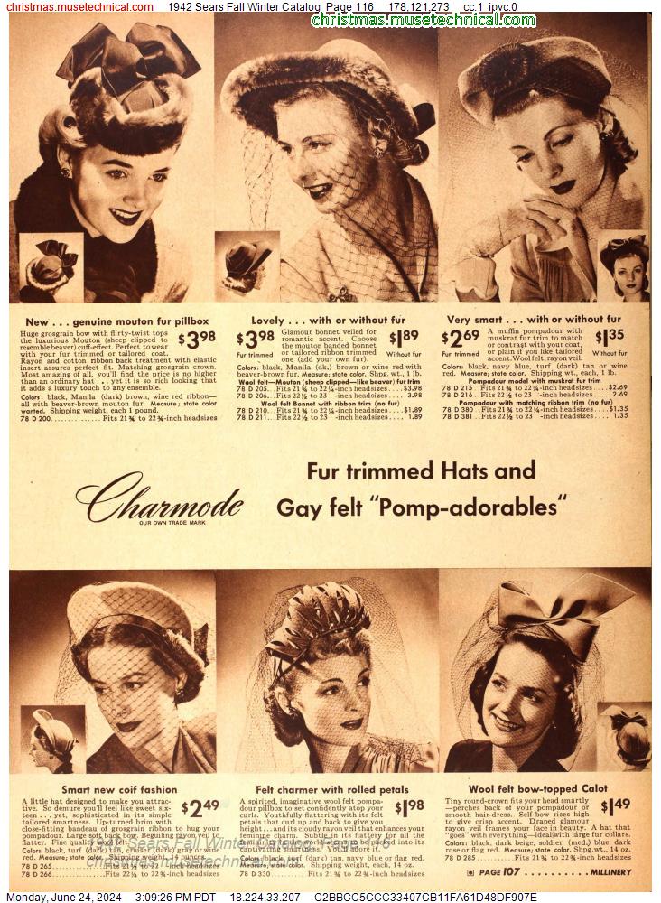 1942 Sears Fall Winter Catalog, Page 116