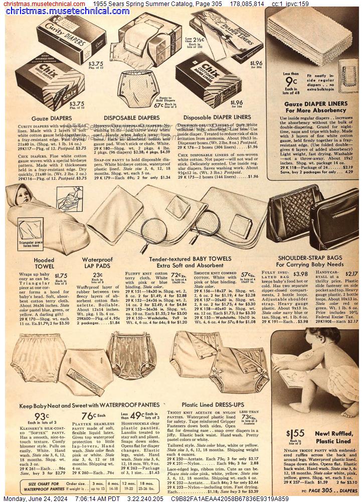 1955 Sears Spring Summer Catalog, Page 305