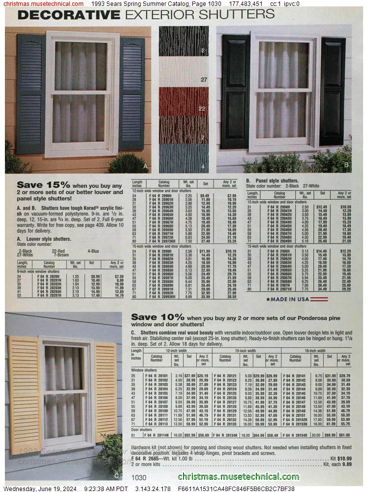 1993 Sears Spring Summer Catalog, Page 1030