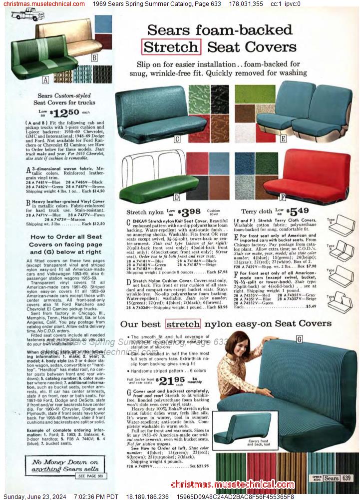 1969 Sears Spring Summer Catalog, Page 633