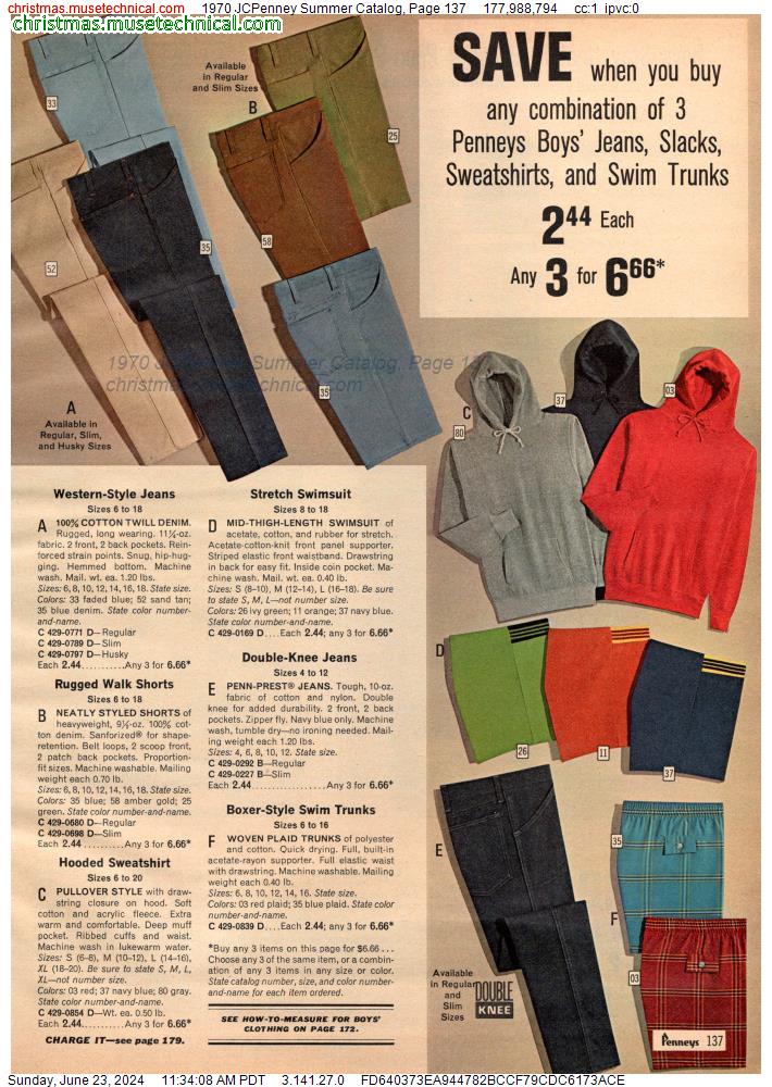 1970 JCPenney Summer Catalog, Page 137