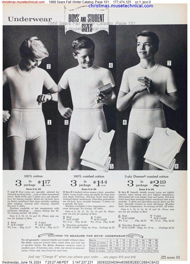 1966 Sears Fall Winter Catalog, Page 151