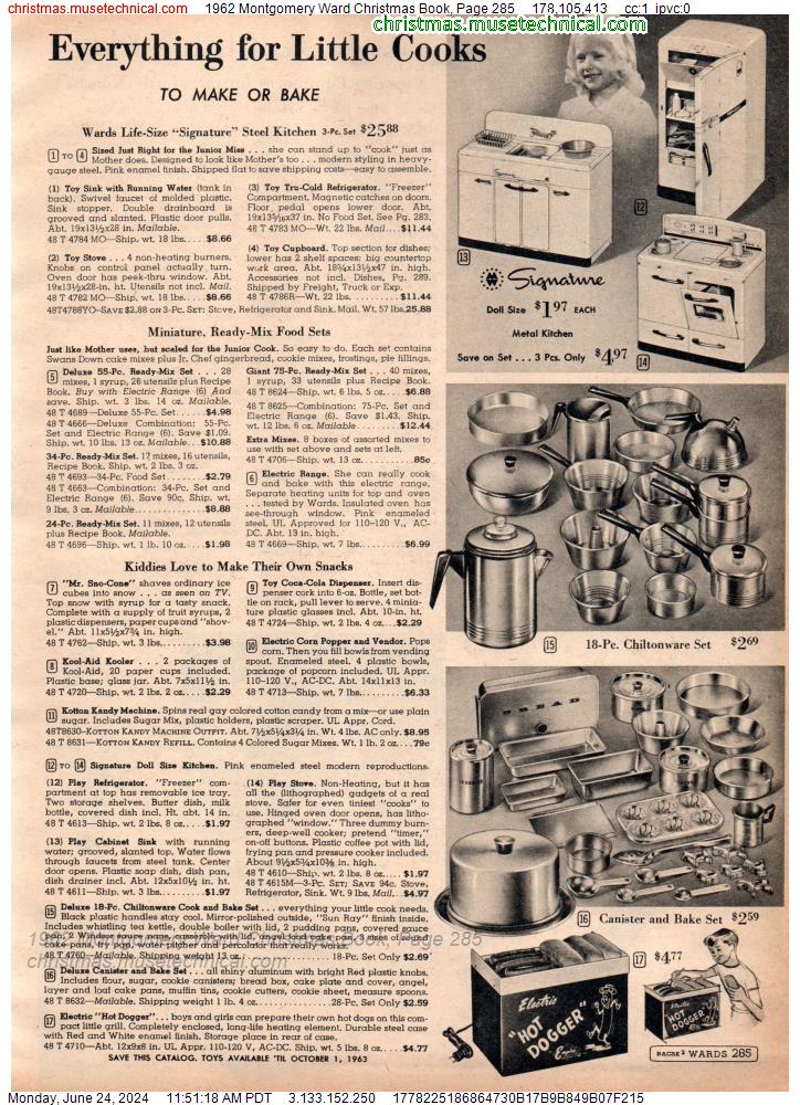 1962 Montgomery Ward Christmas Book, Page 285