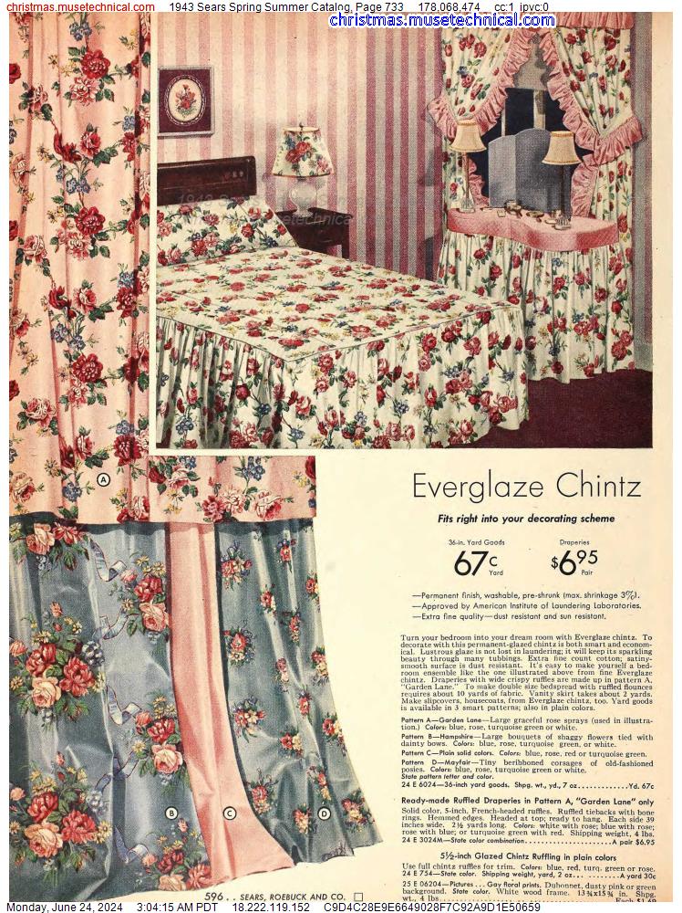 1943 Sears Spring Summer Catalog, Page 733