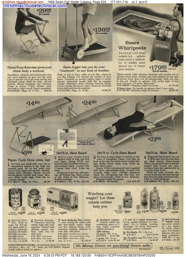 1968 Sears Fall Winter Catalog, Page 635