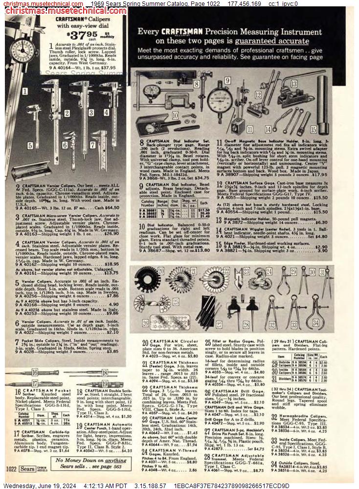 1969 Sears Spring Summer Catalog, Page 1022