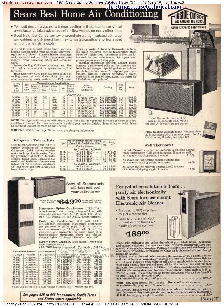 1971 Sears Spring Summer Catalog, Page 737
