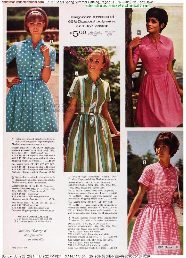 1967 Sears Spring Summer Catalog, Page 131