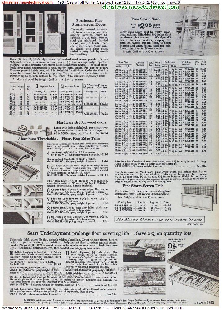 1964 Sears Fall Winter Catalog, Page 1298