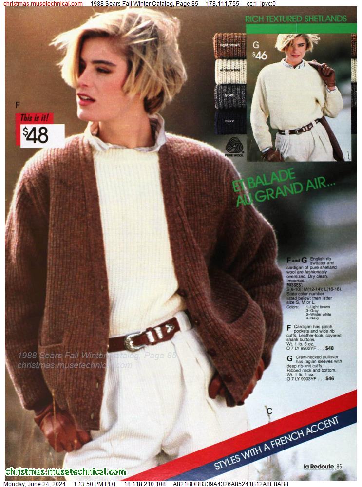 1988 Sears Fall Winter Catalog, Page 85
