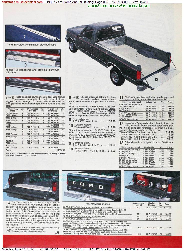1989 Sears Home Annual Catalog, Page 882