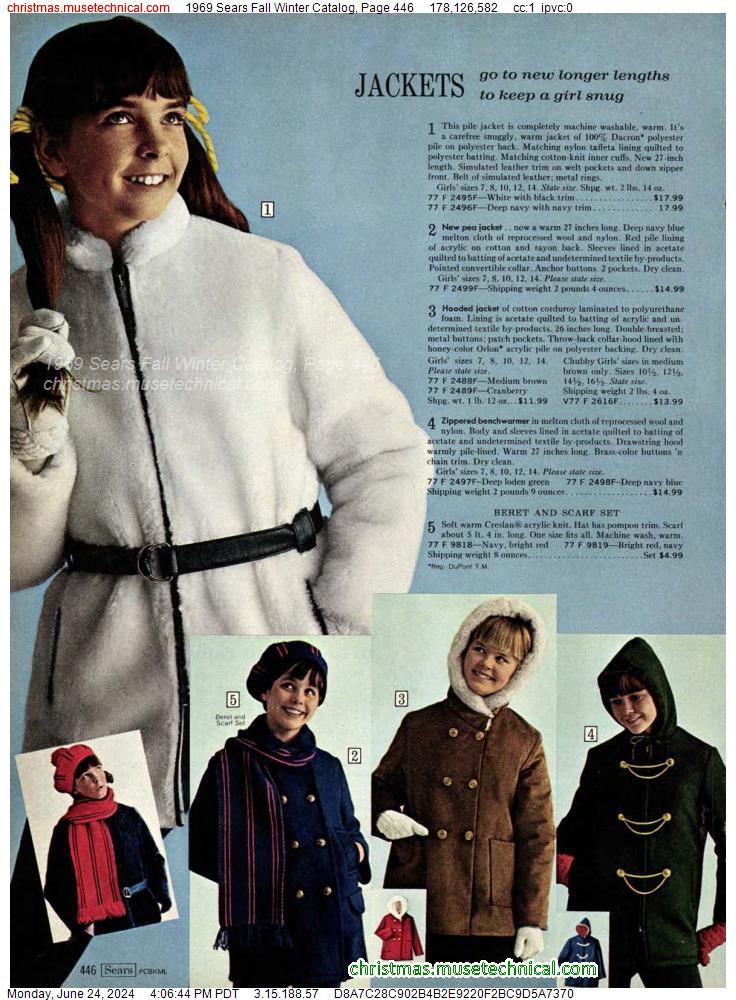 1969 Sears Fall Winter Catalog, Page 446