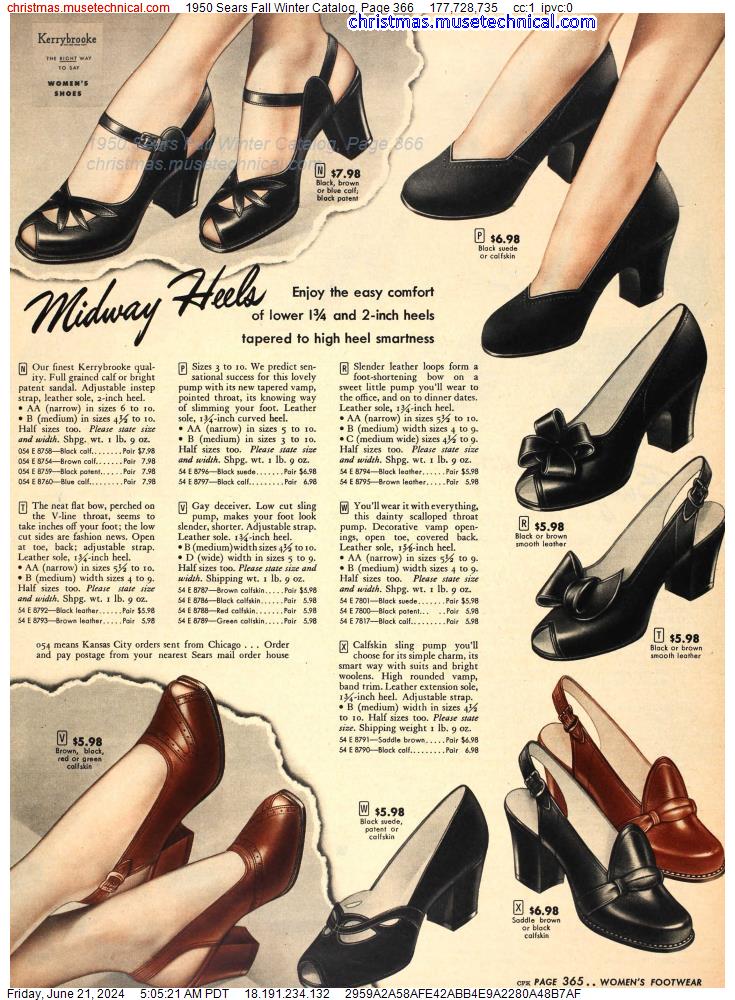 1950 Sears Fall Winter Catalog, Page 366