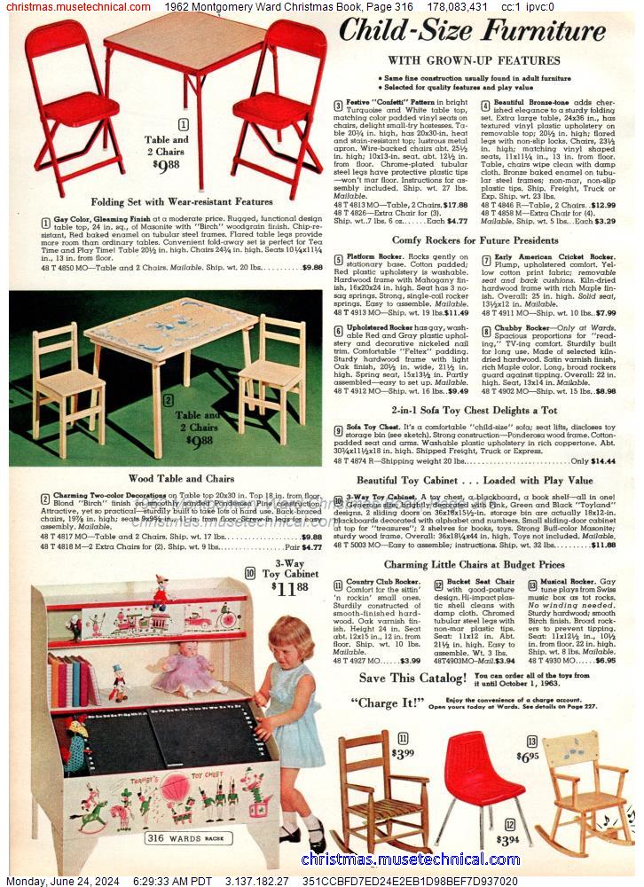1962 Montgomery Ward Christmas Book, Page 316