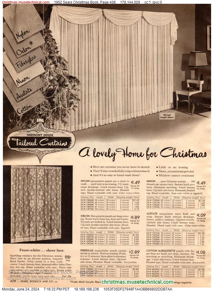 1952 Sears Christmas Book, Page 408