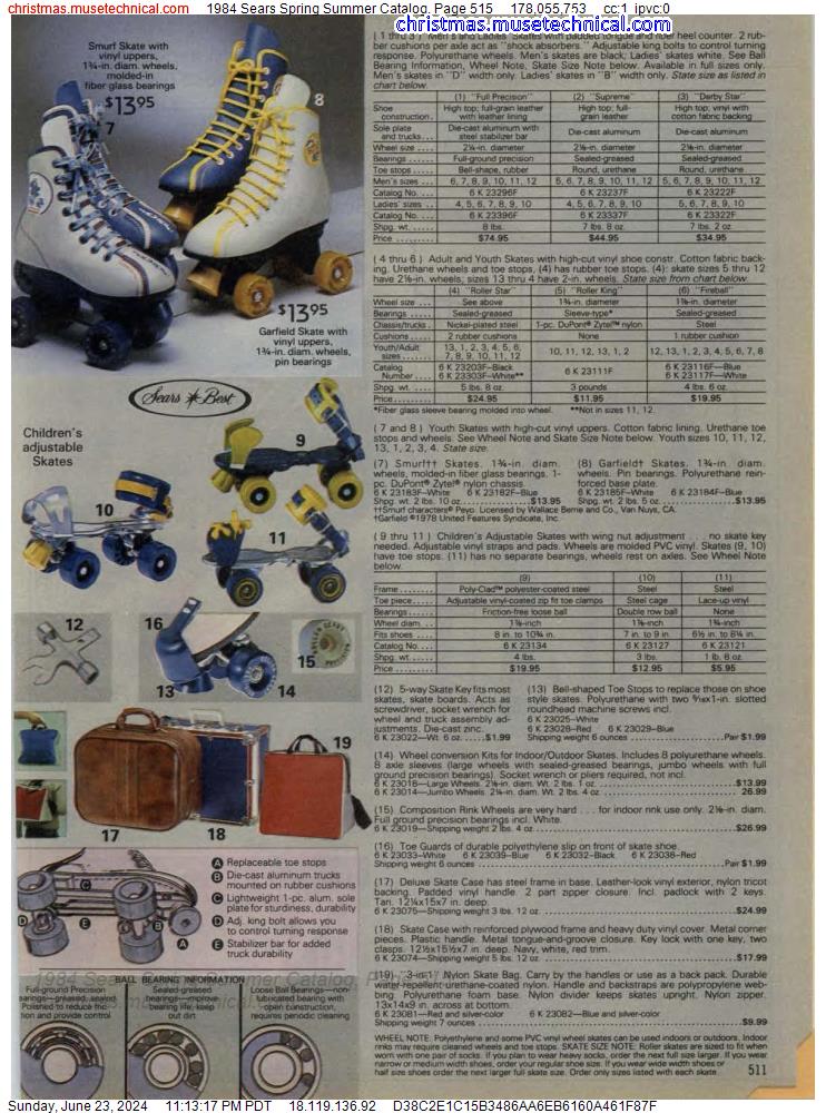 1984 Sears Spring Summer Catalog, Page 515