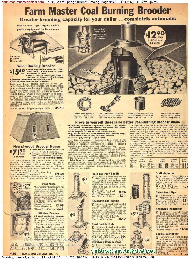 1942 Sears Spring Summer Catalog, Page 1143