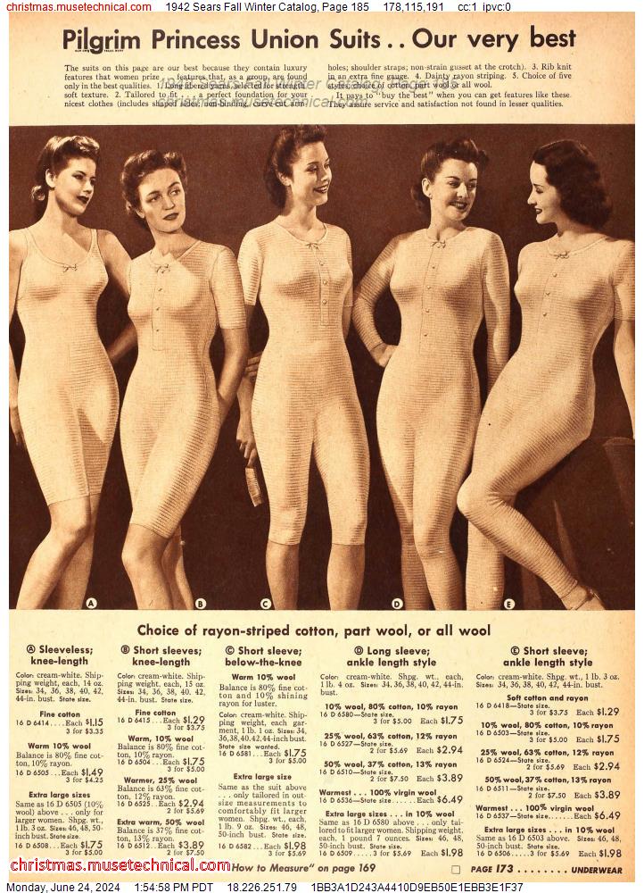 1942 Sears Fall Winter Catalog, Page 185