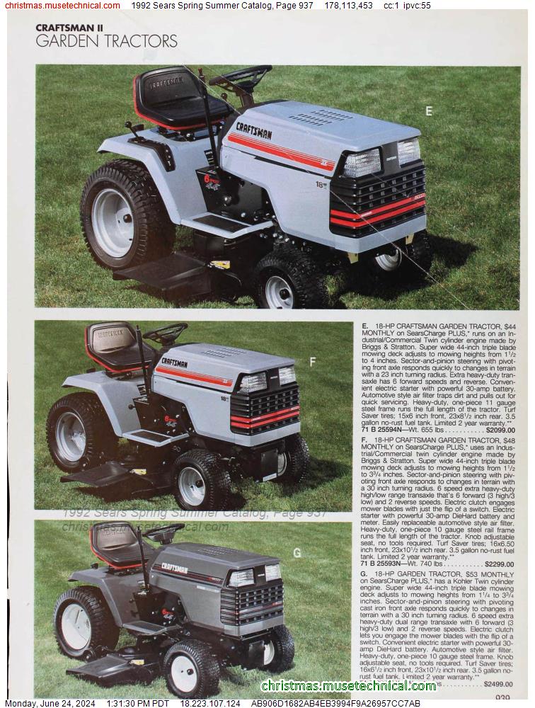 1992 Sears Spring Summer Catalog, Page 937
