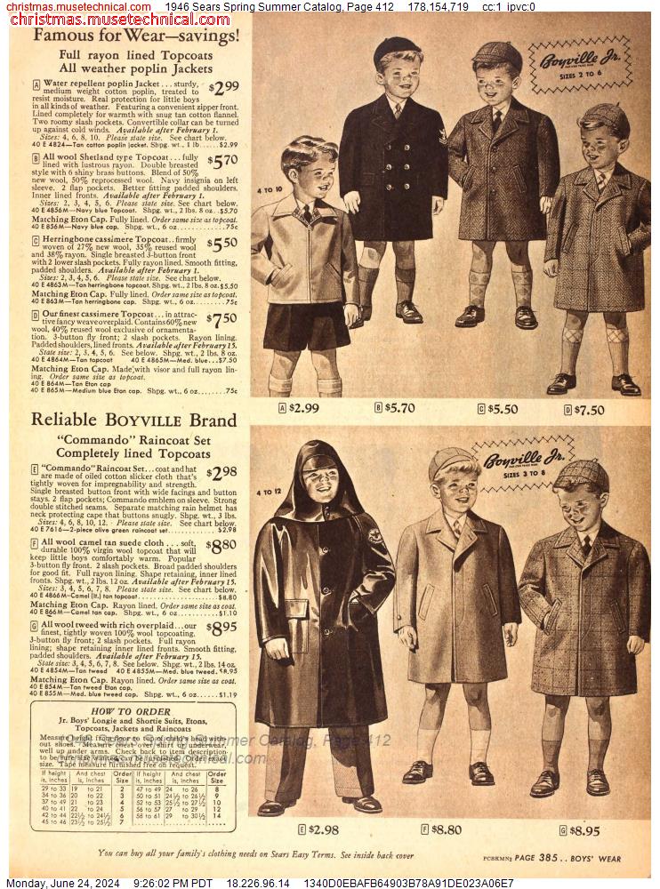 1946 Sears Spring Summer Catalog, Page 412