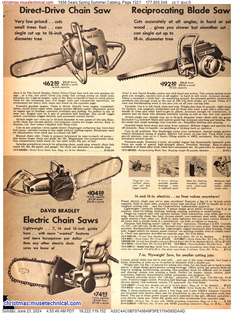 1956 Sears Spring Summer Catalog, Page 1321
