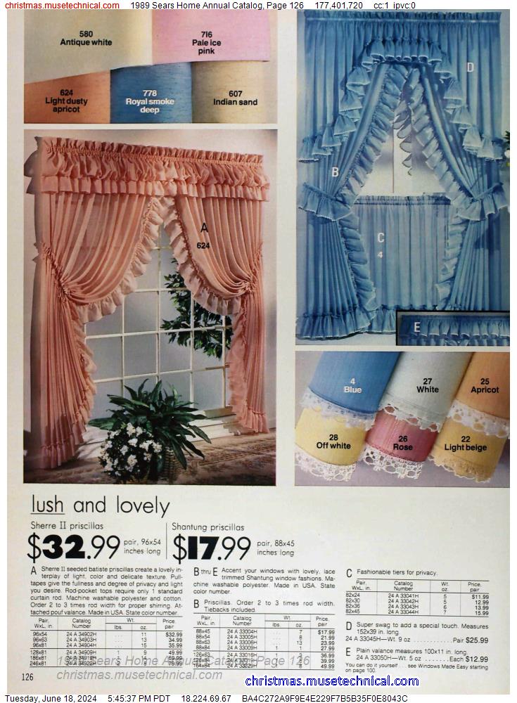 1989 Sears Home Annual Catalog, Page 126