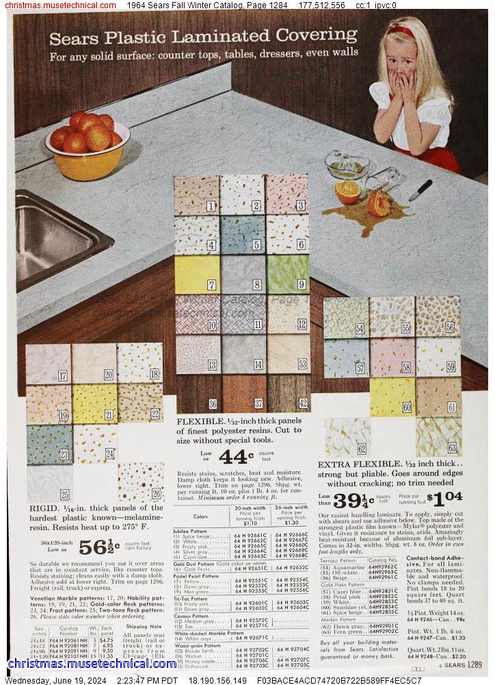 1964 Sears Fall Winter Catalog, Page 1284