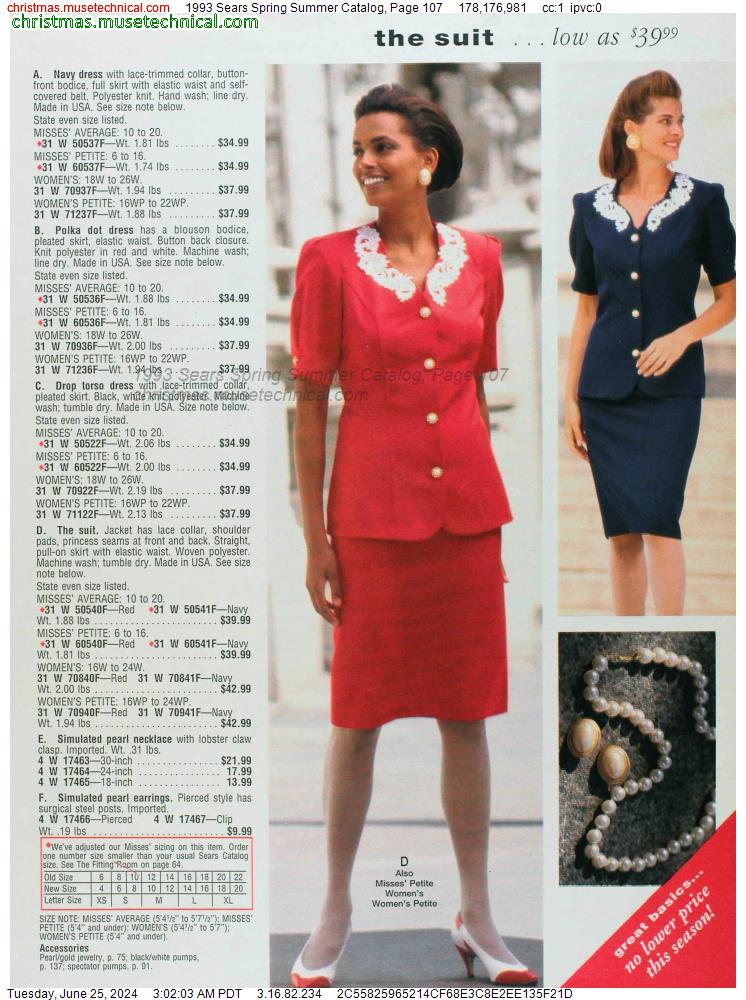 1993 Sears Spring Summer Catalog, Page 107
