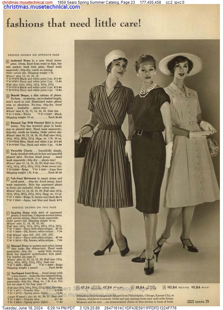 1959 Sears Spring Summer Catalog, Page 23