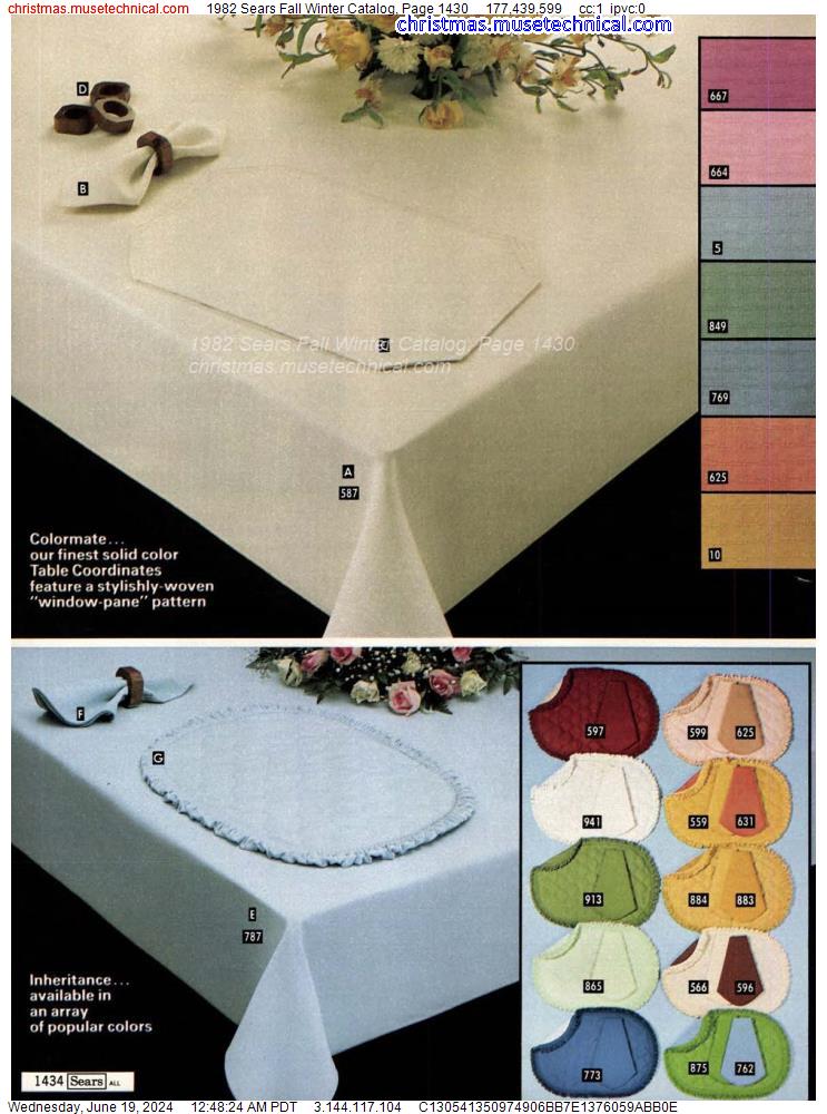 1982 Sears Fall Winter Catalog, Page 1430